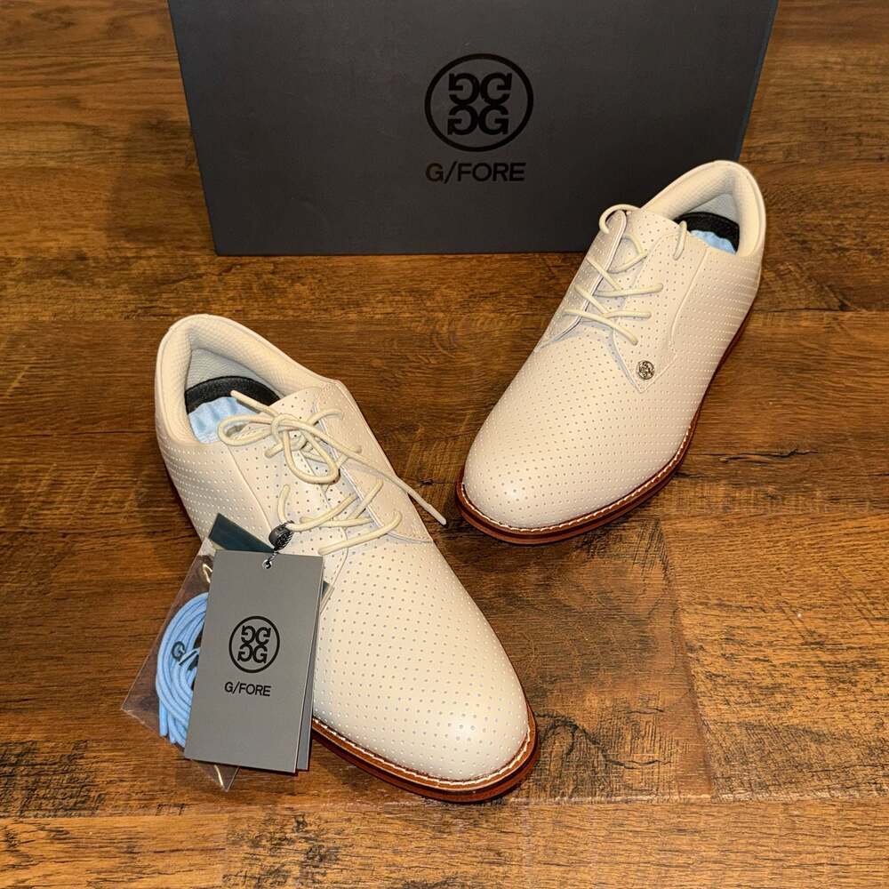 G/FORE Women's Perforated Gallivanter Luxe Leather Golf Shoes - Stone Size 8 US